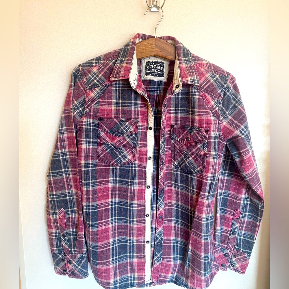 Men’s Buckle Flannel Print Shirt